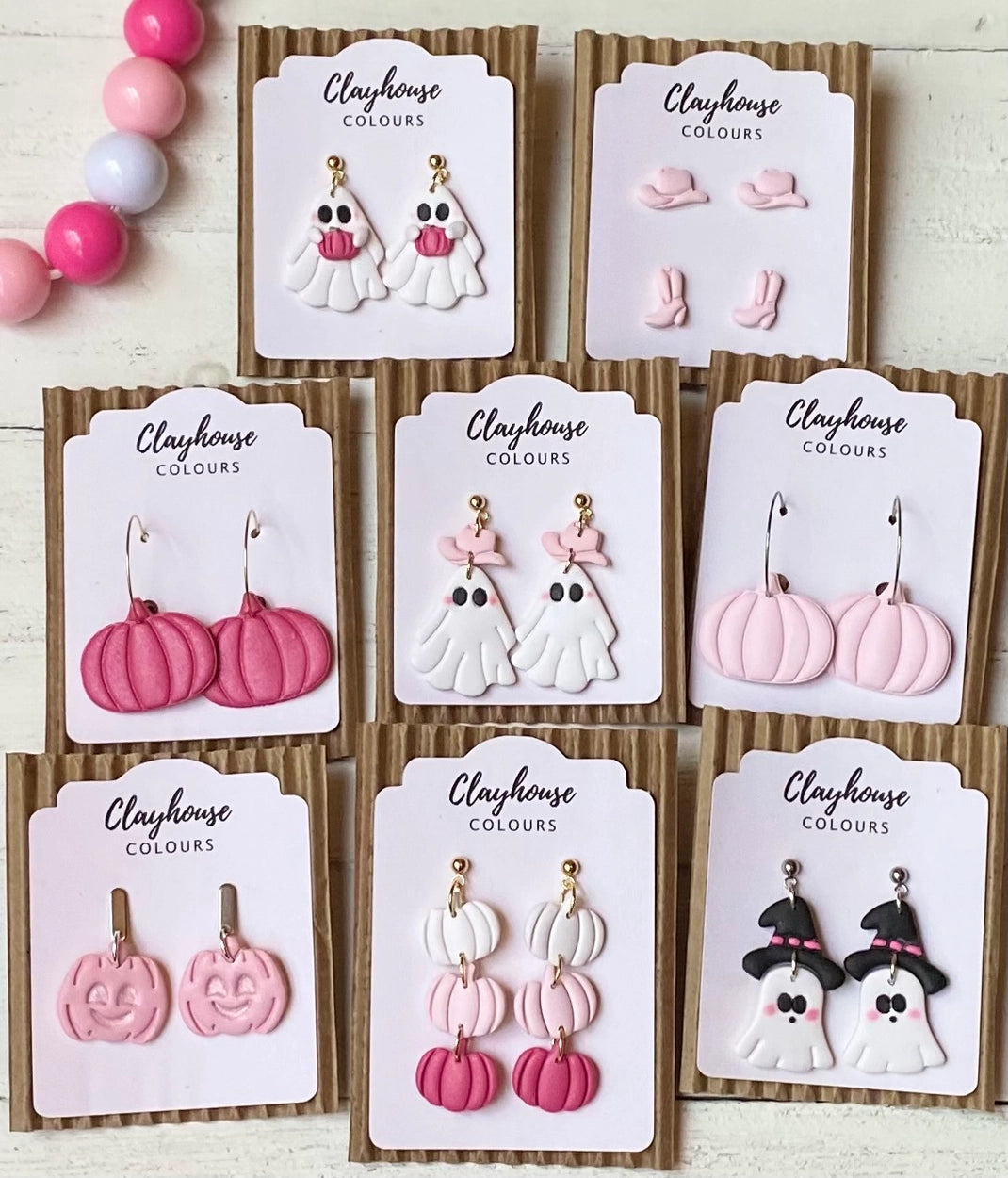 Halloween earrings pink inspired