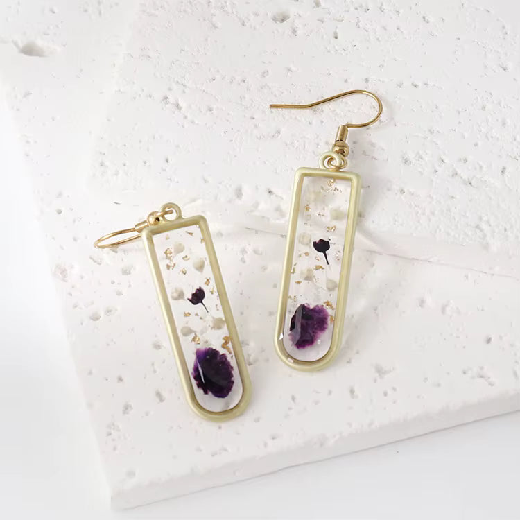 Resin flower earrings