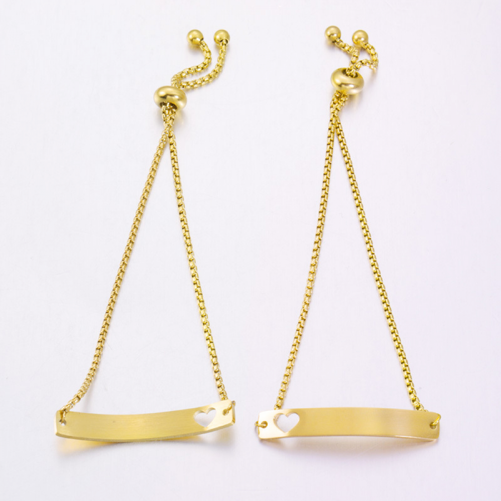 Gold-plated heart bracelet