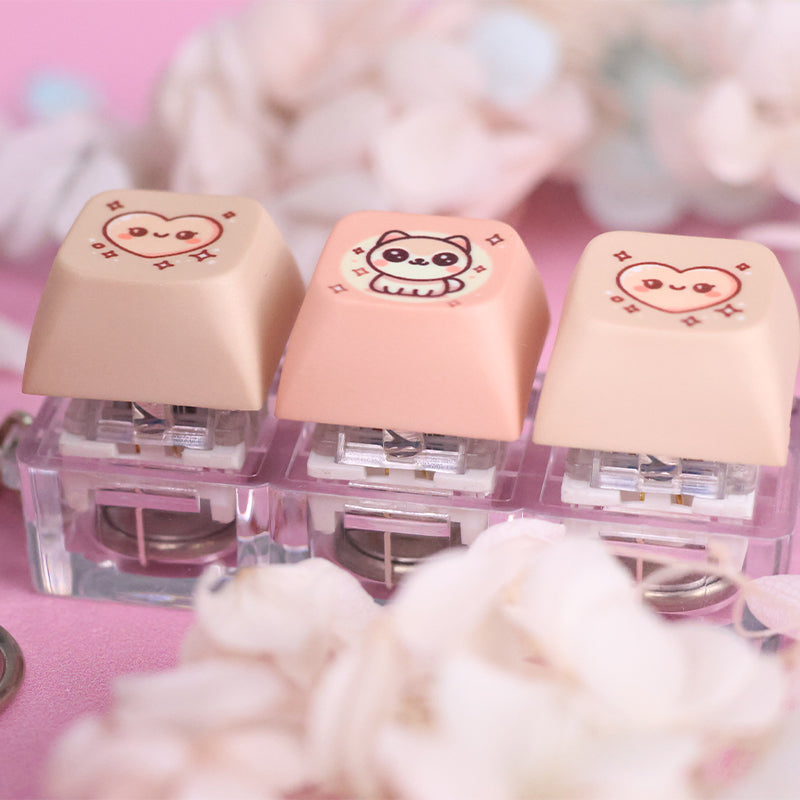 pink keyboard keychain