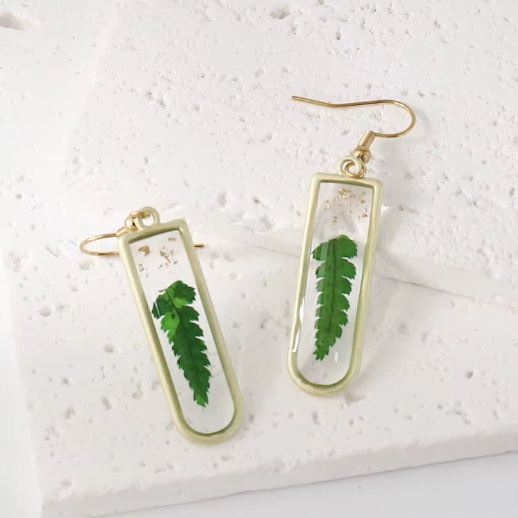 Resin flower earrings