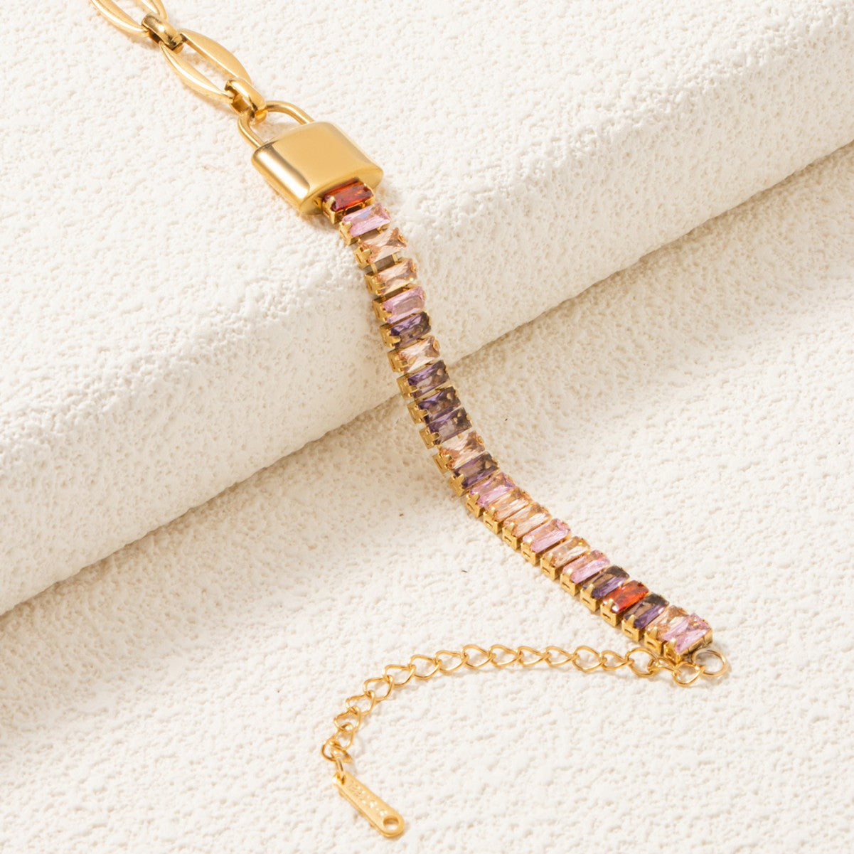 Multicolored gemstone bracelet