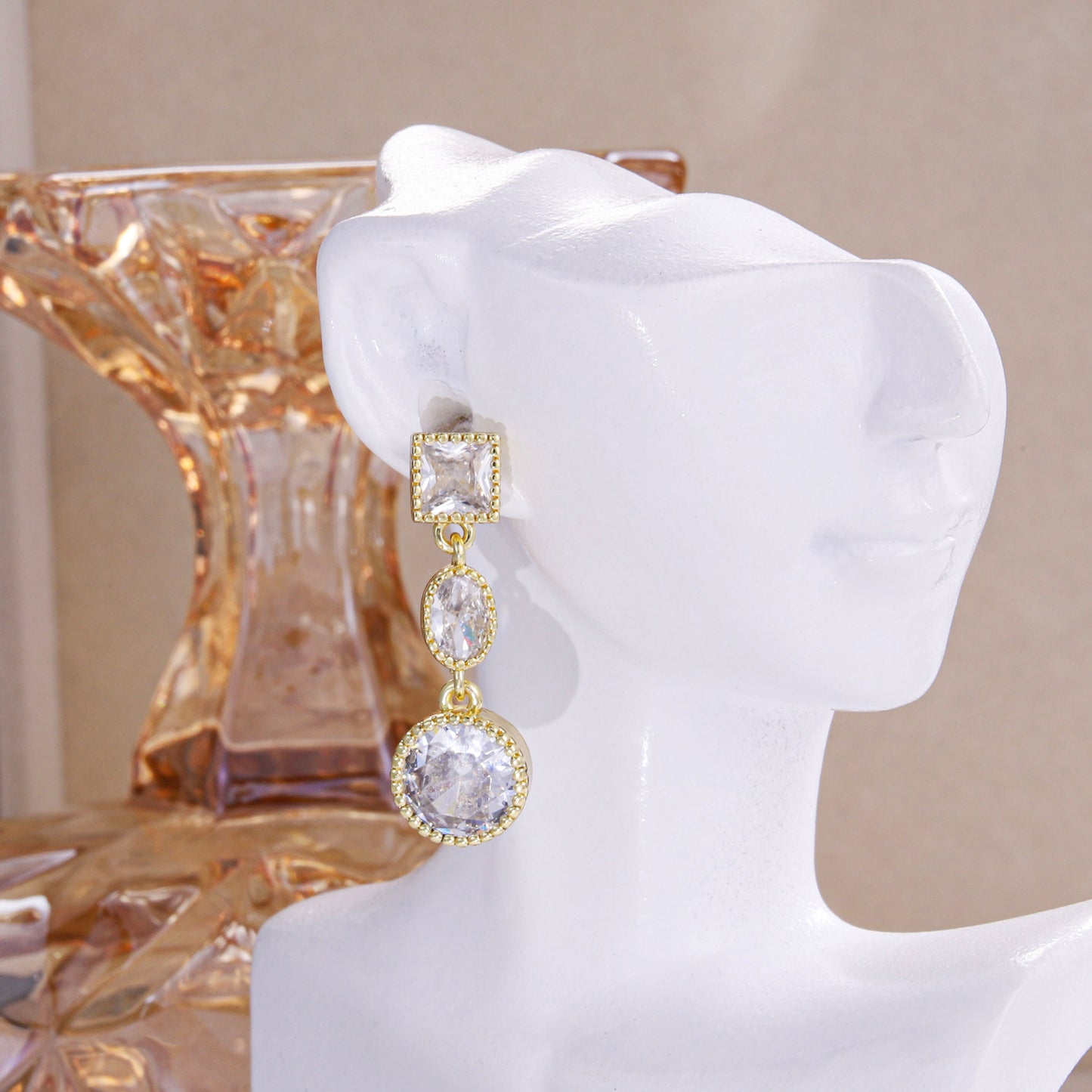 Drop diamond earrings