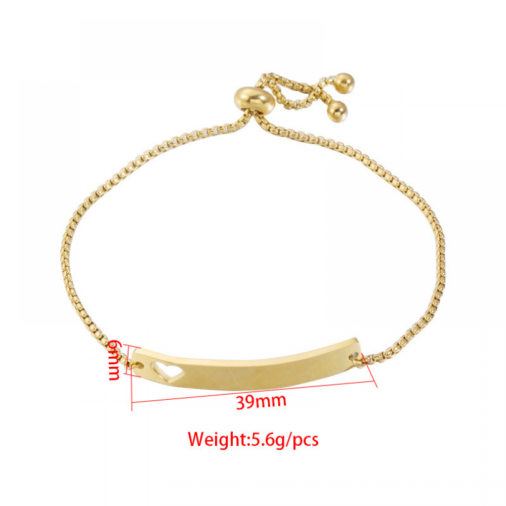 Gold-plated heart bracelet