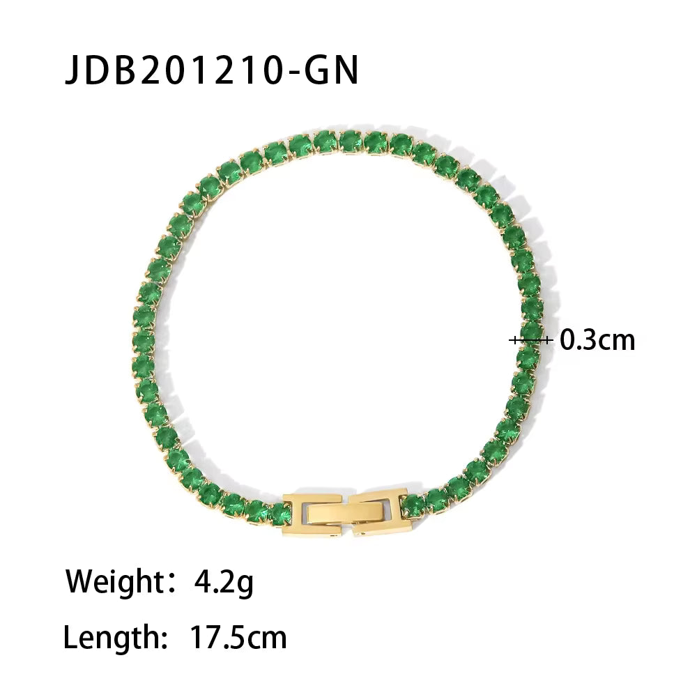 Emerald bracelet set