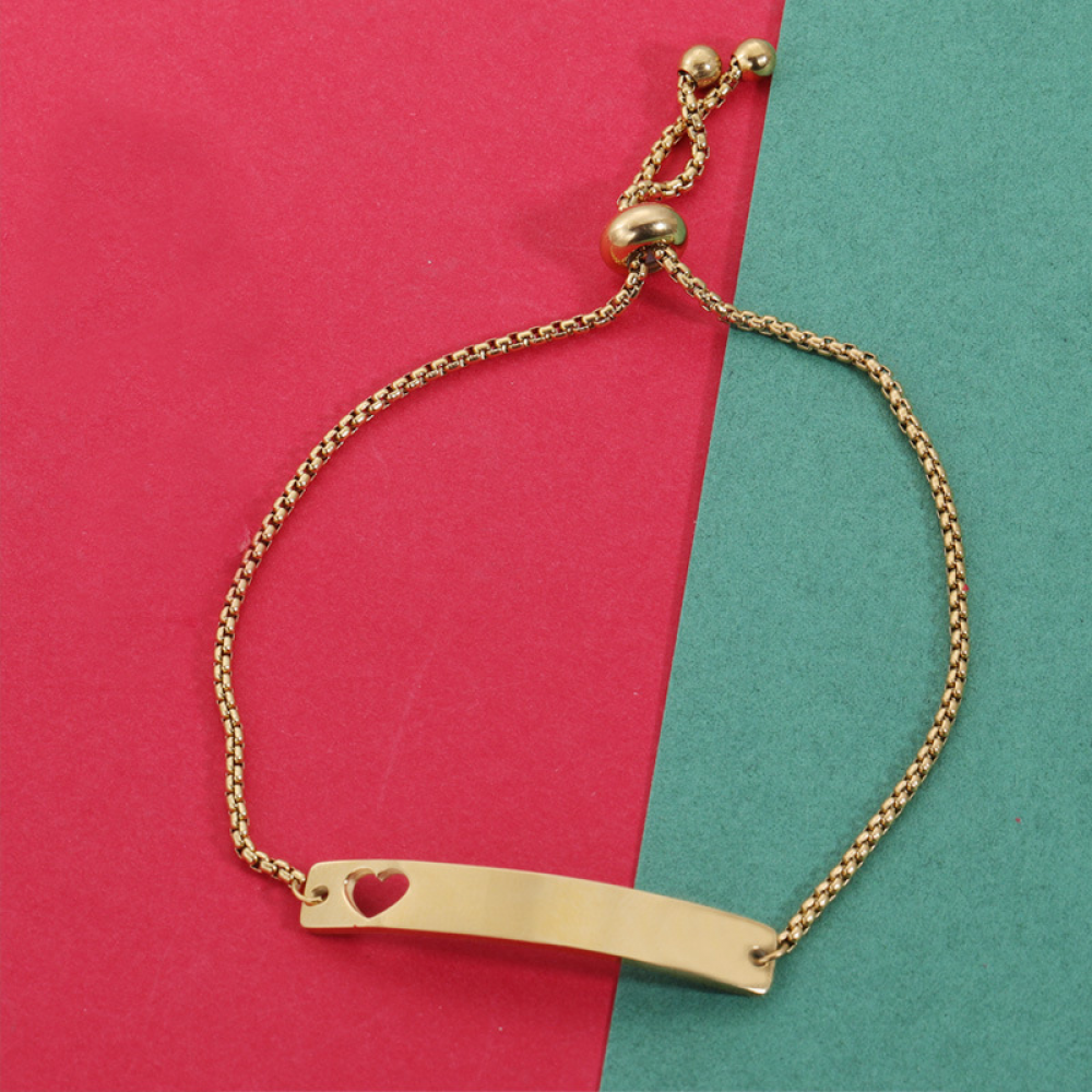 Gold-plated heart bracelet