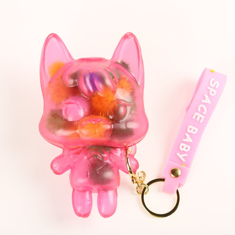 Squishy cat keychain