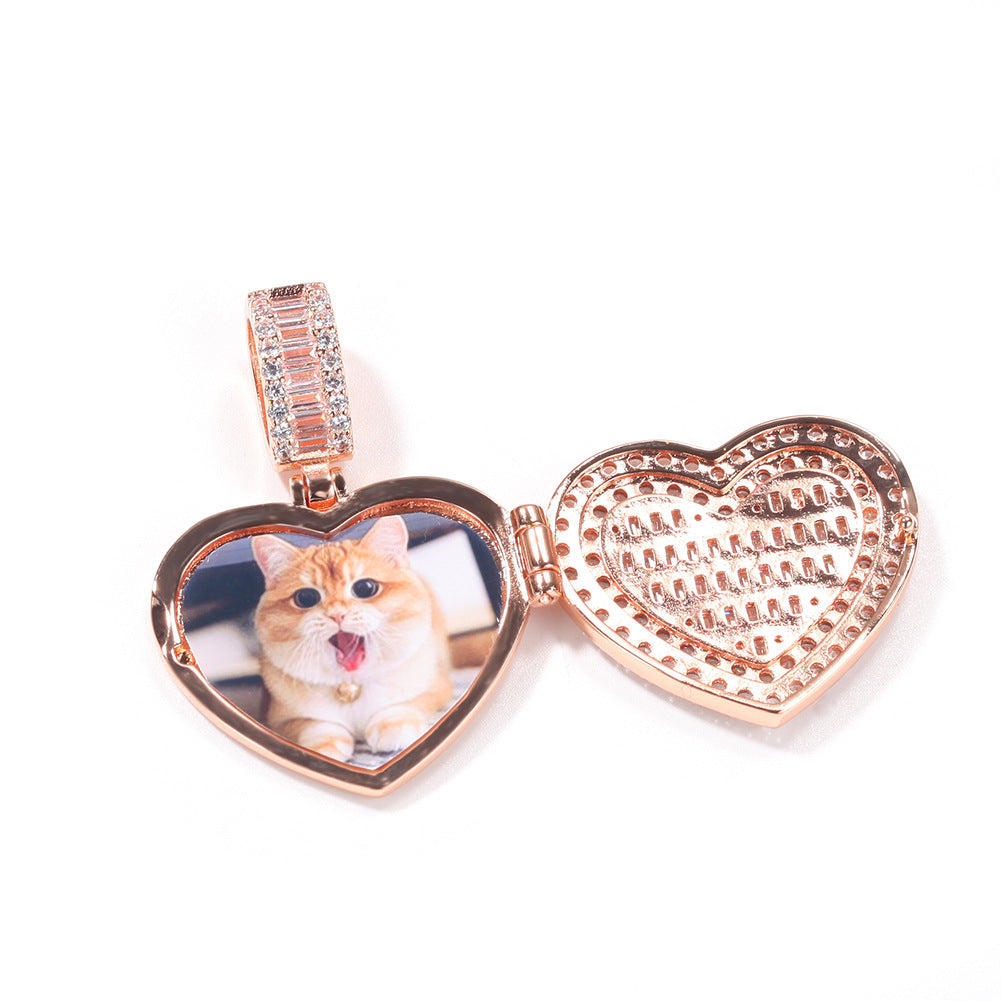 Crystal encrusted heart necklace