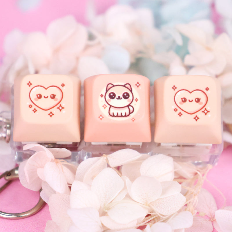 pink keyboard keychain