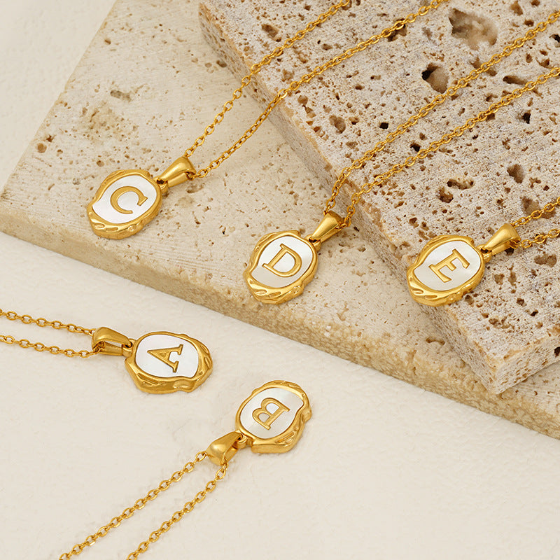 Alphabetic pendant necklaces