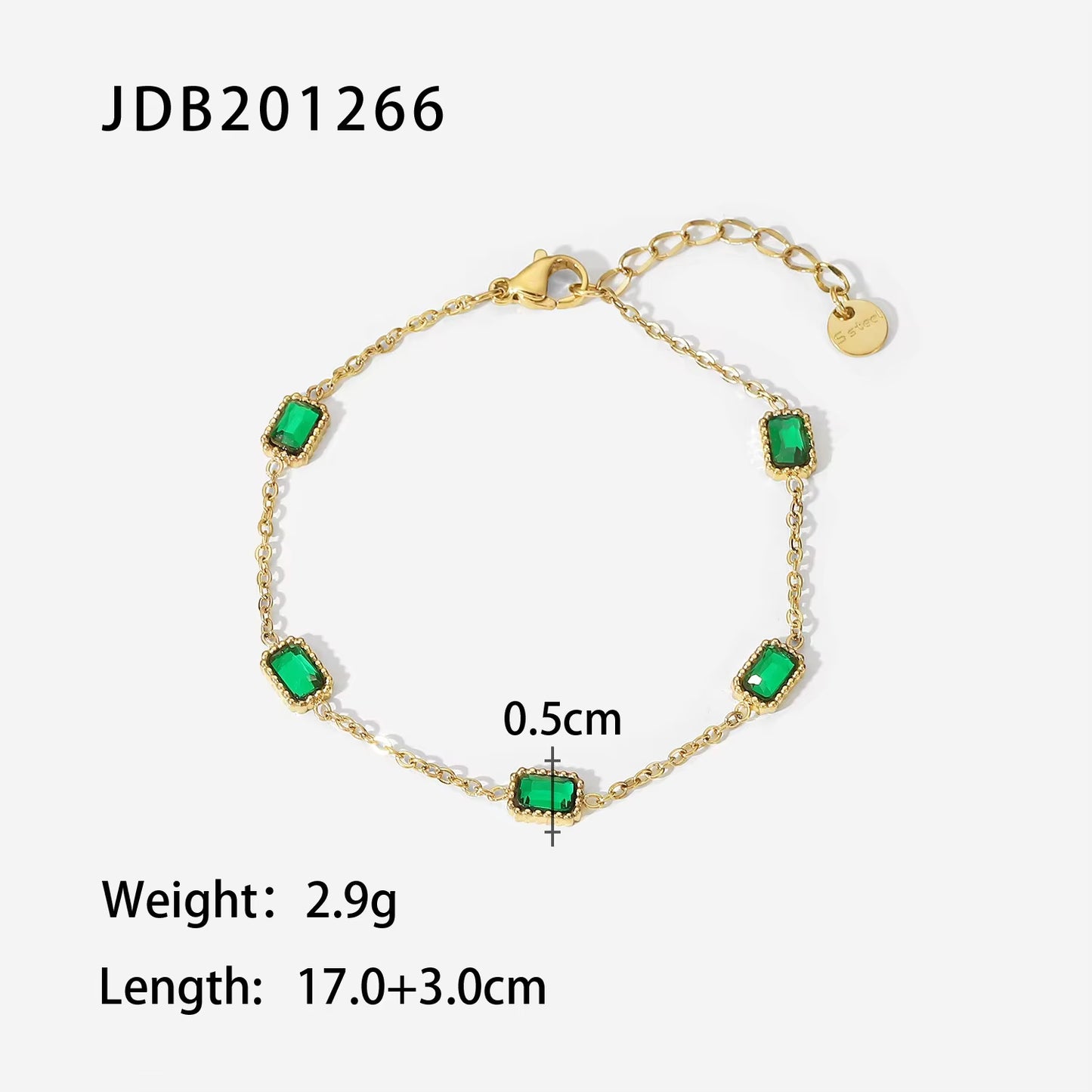 Emerald bracelet set