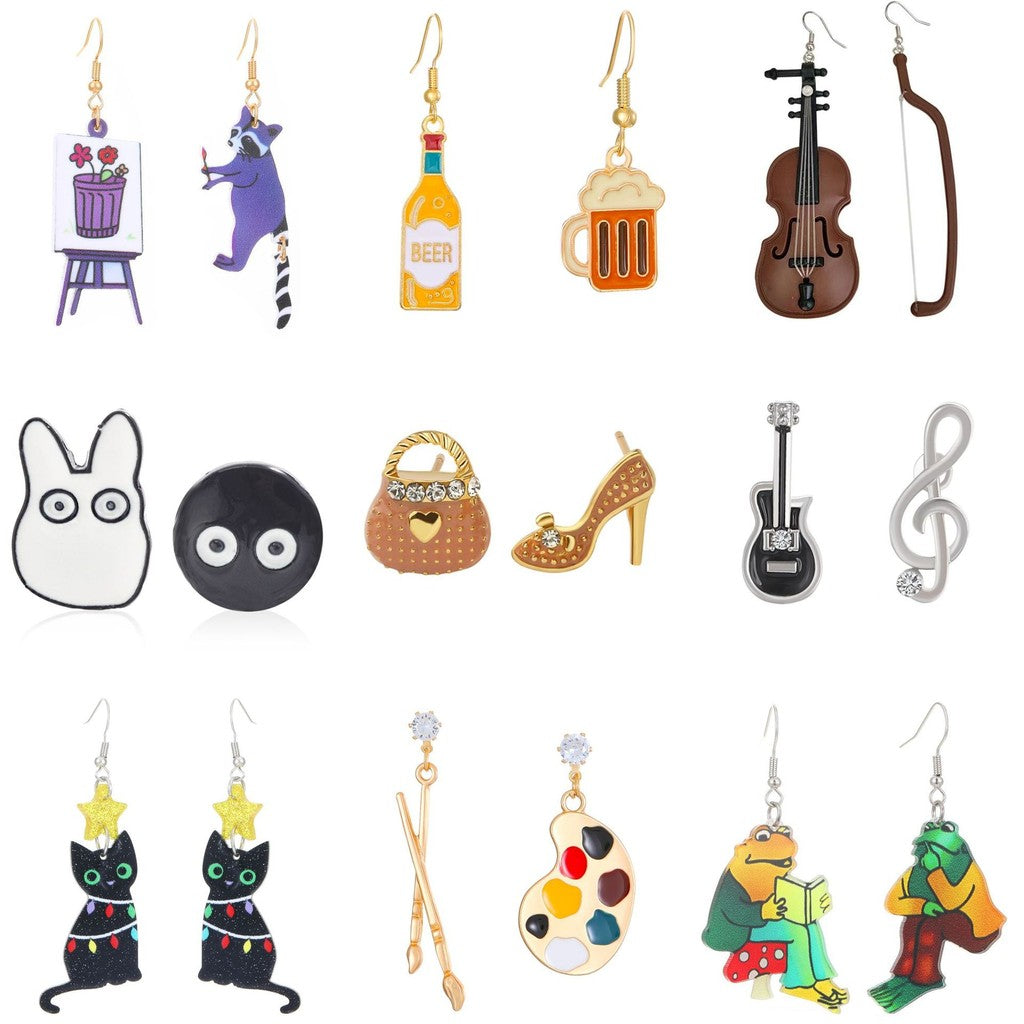 Quirky art-inspired earrings