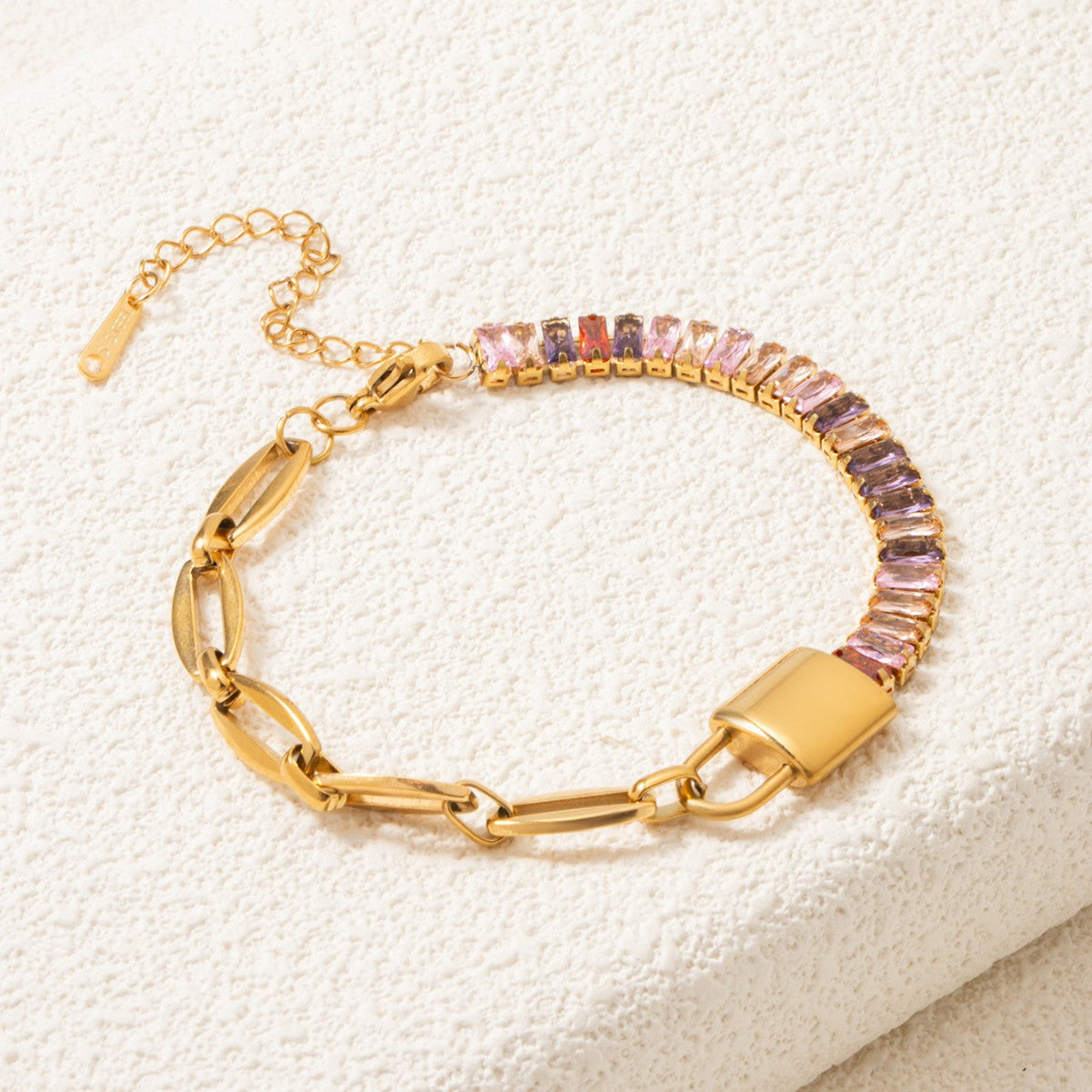 Multicolored gemstone bracelet