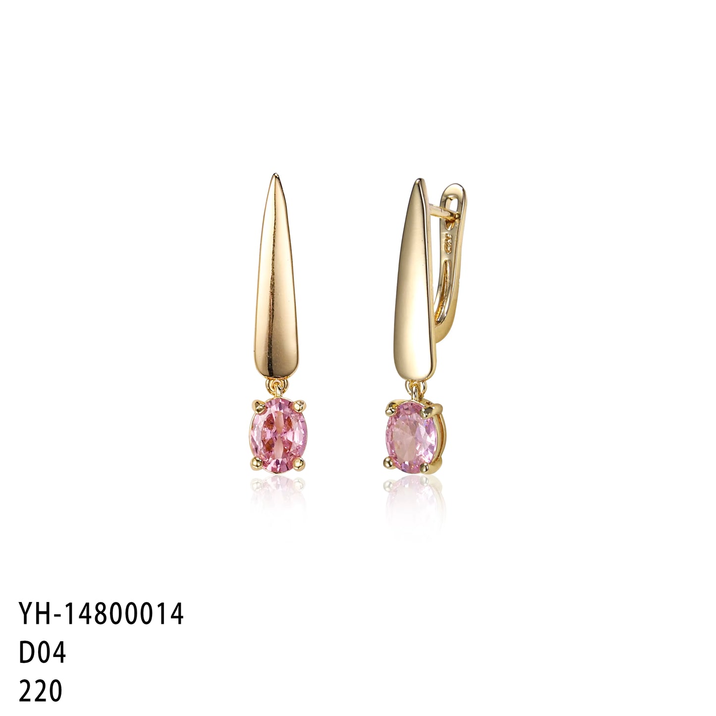 Gold Gemstone drop earrings