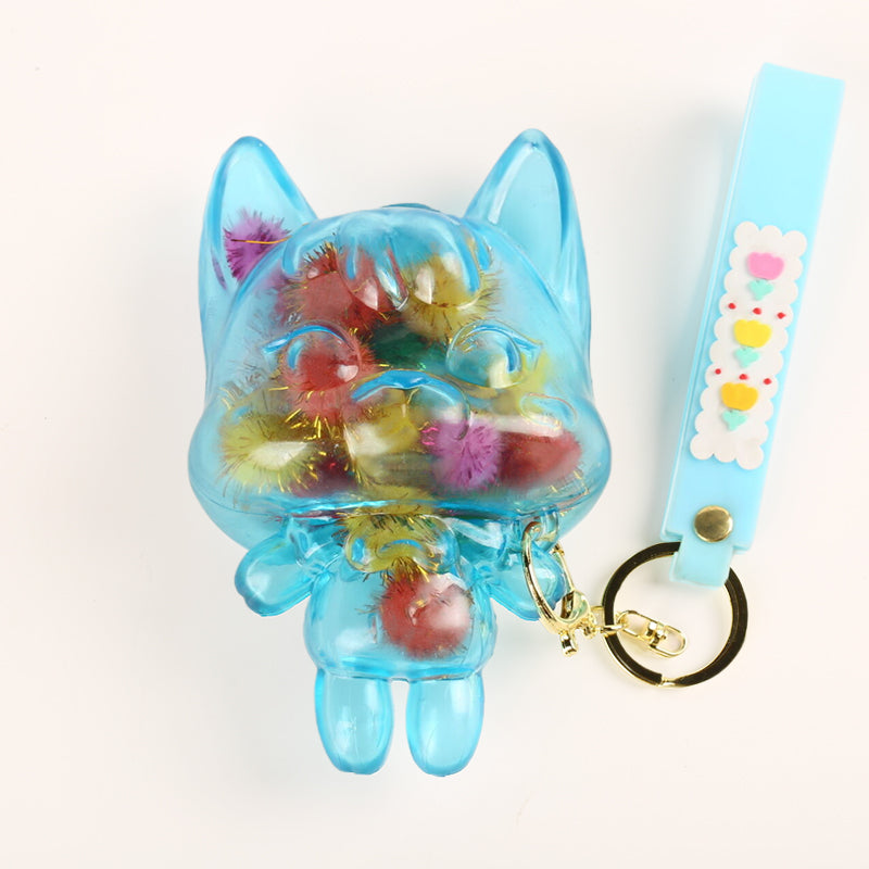Squishy cat keychain