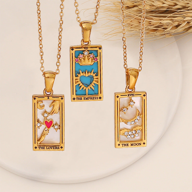 Tarot card necklaces