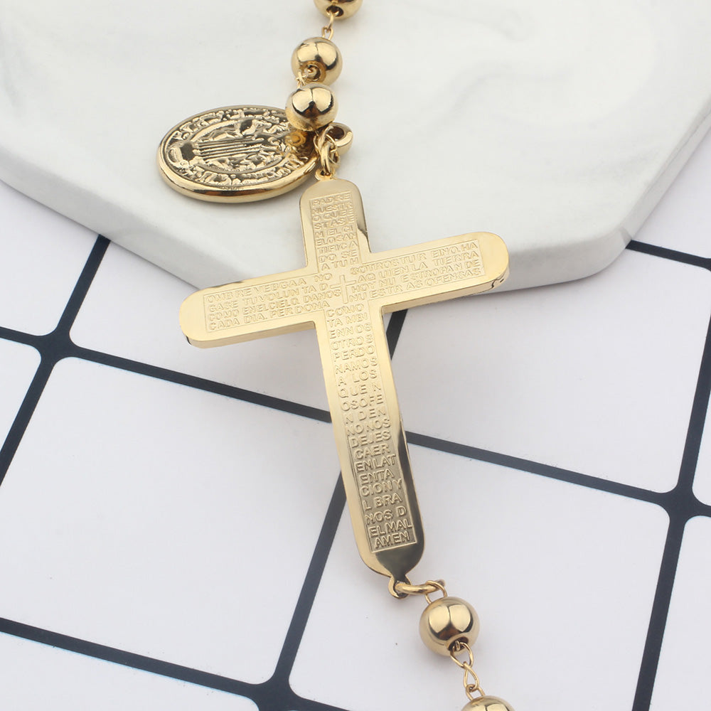 Gold cross bracelet