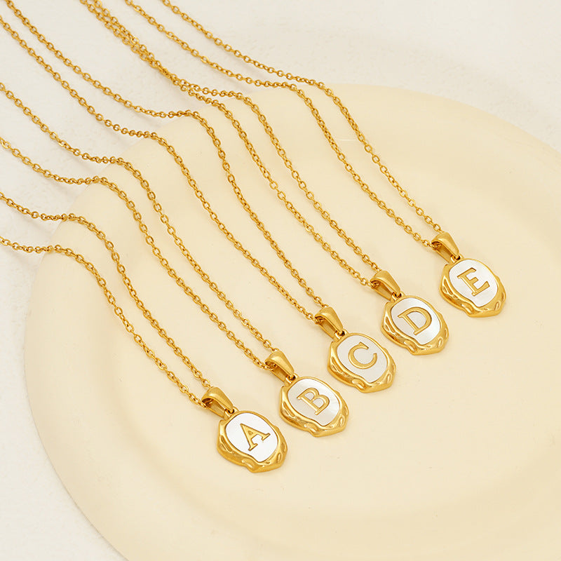 Alphabetic pendant necklaces