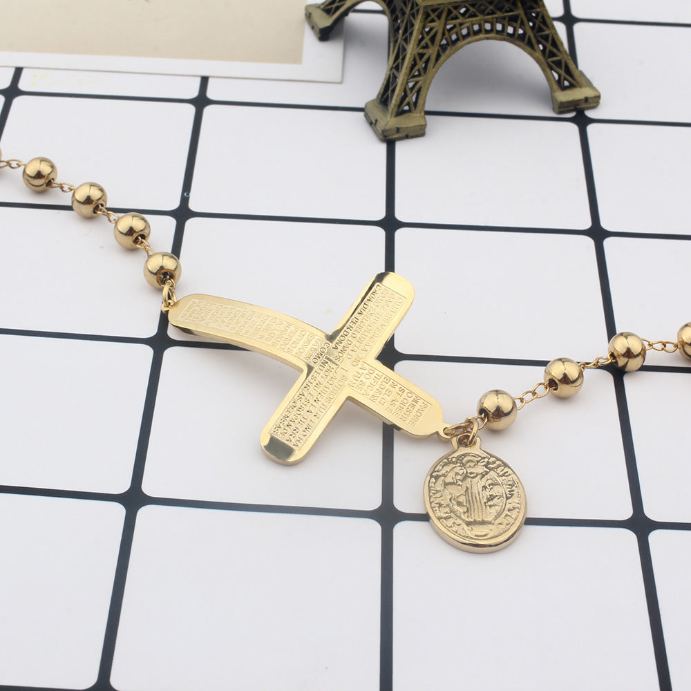 Gold cross bracelet