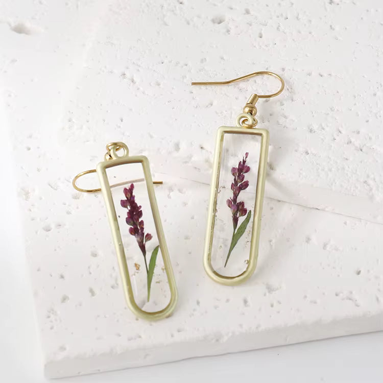 Resin flower earrings