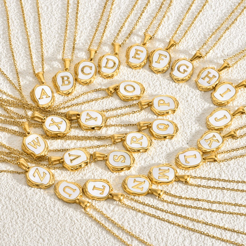 Alphabetic pendant necklaces