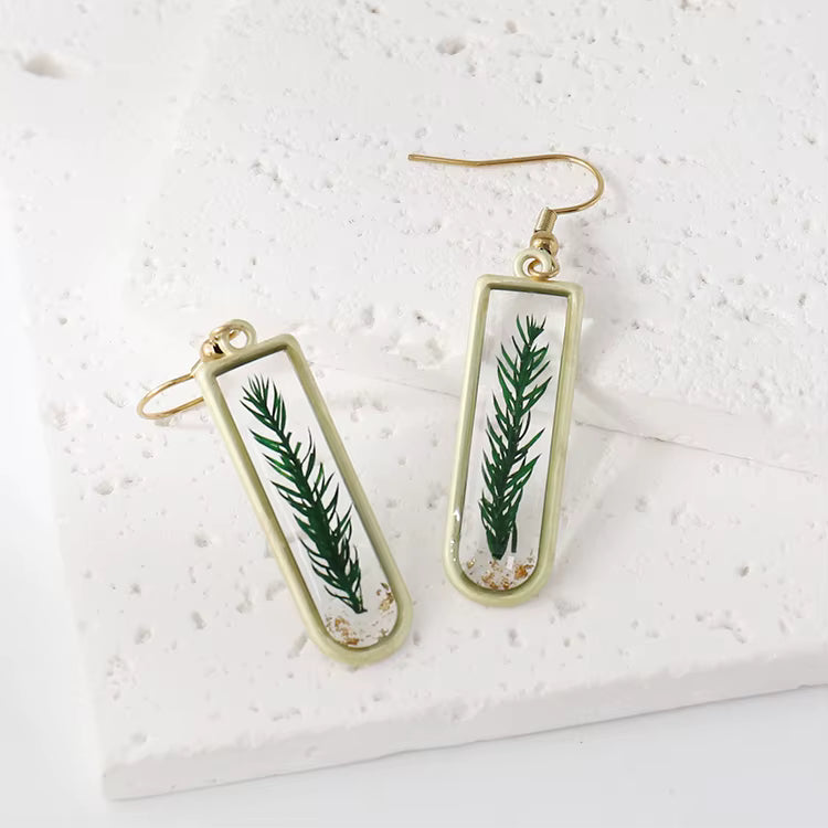 Resin flower earrings