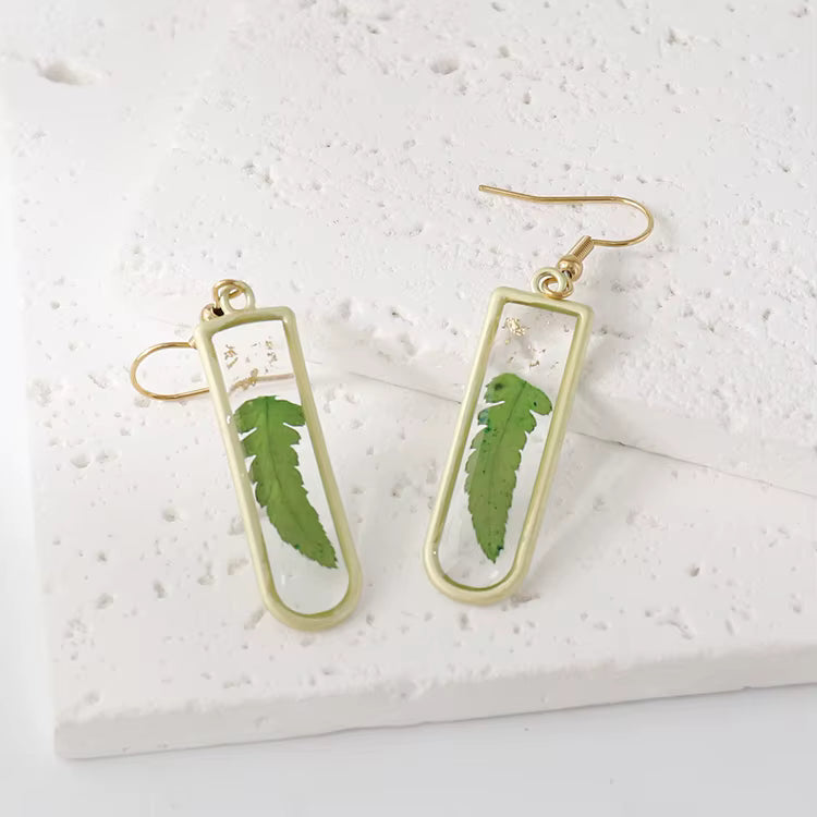 Resin flower earrings