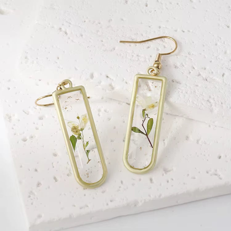 Resin flower earrings
