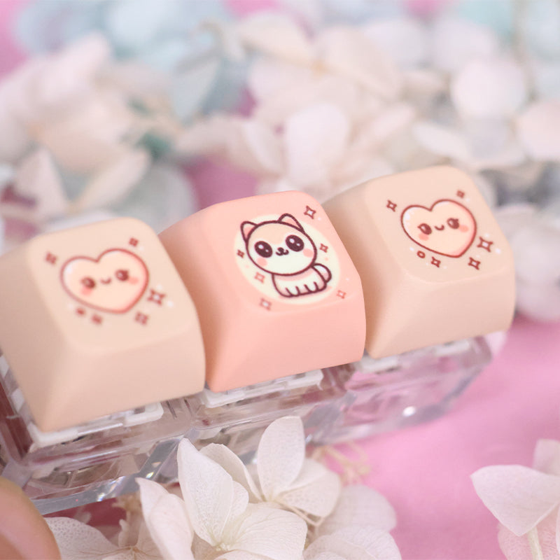pink keyboard keychain