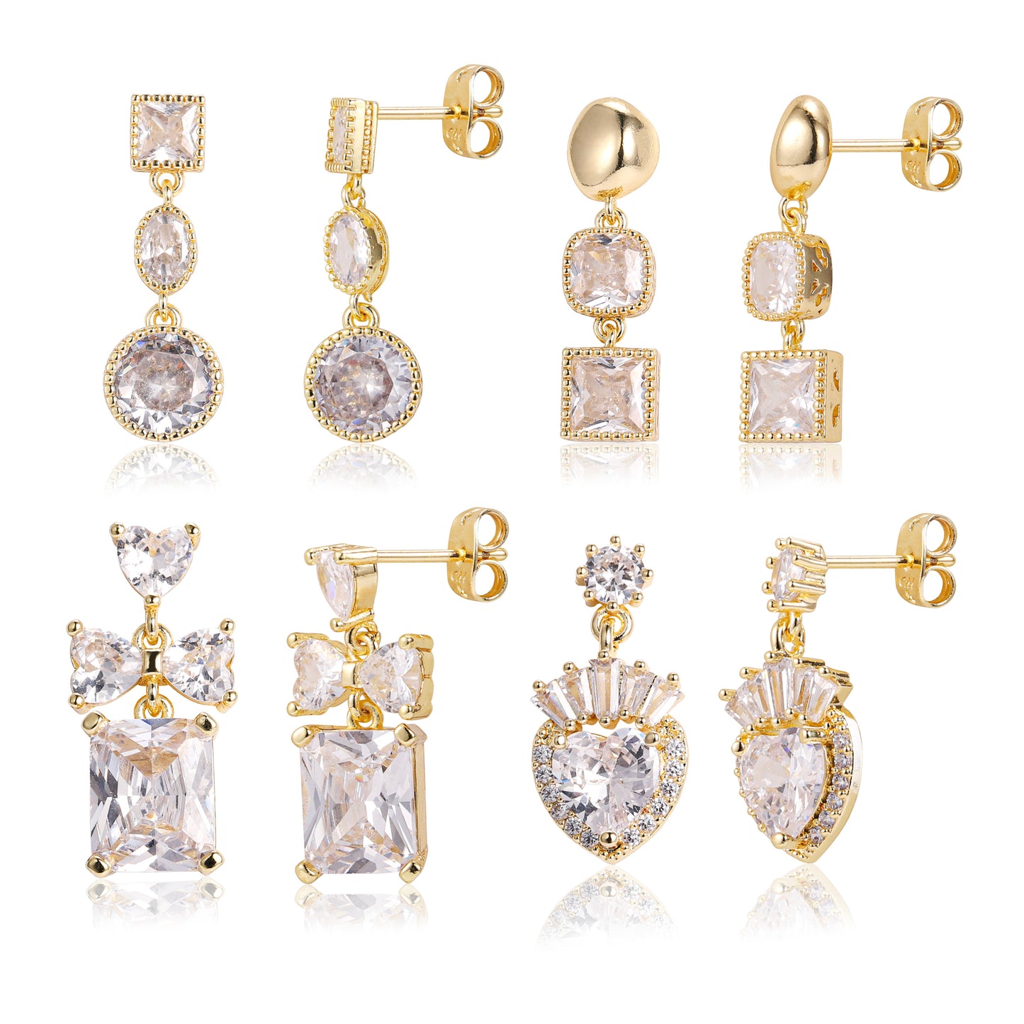 Drop diamond earrings