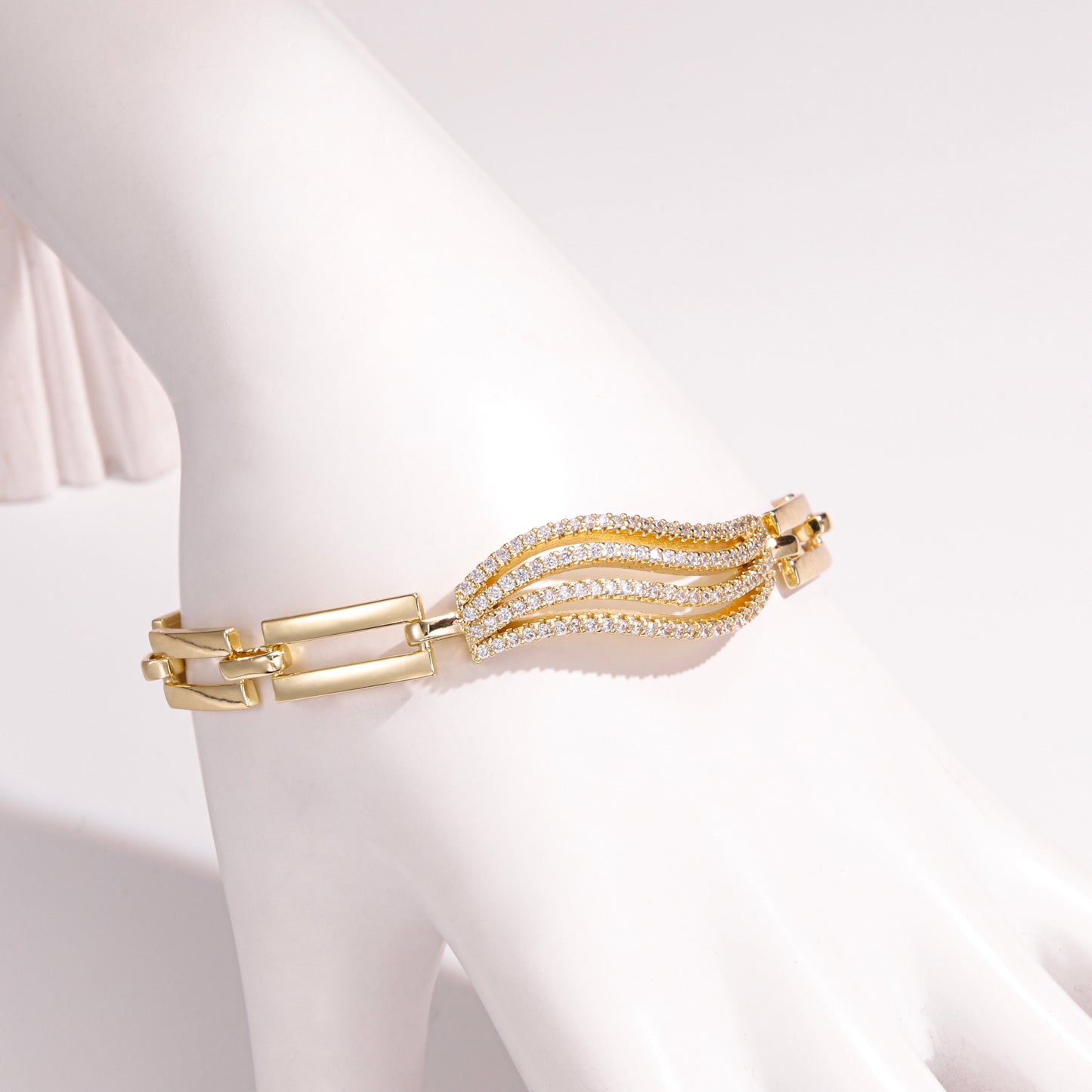 Cuban link bracelet set