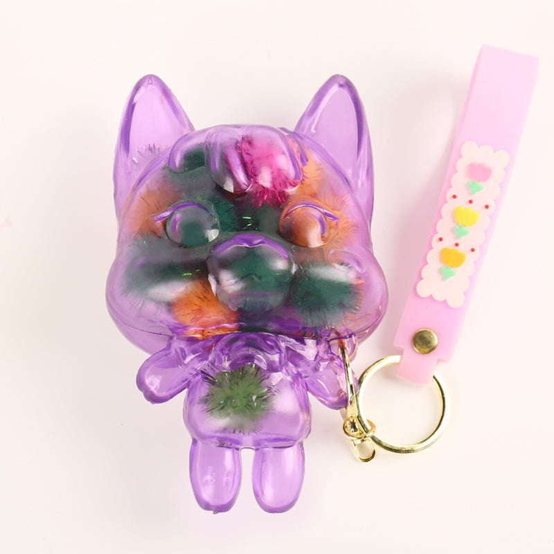 Squishy cat keychain