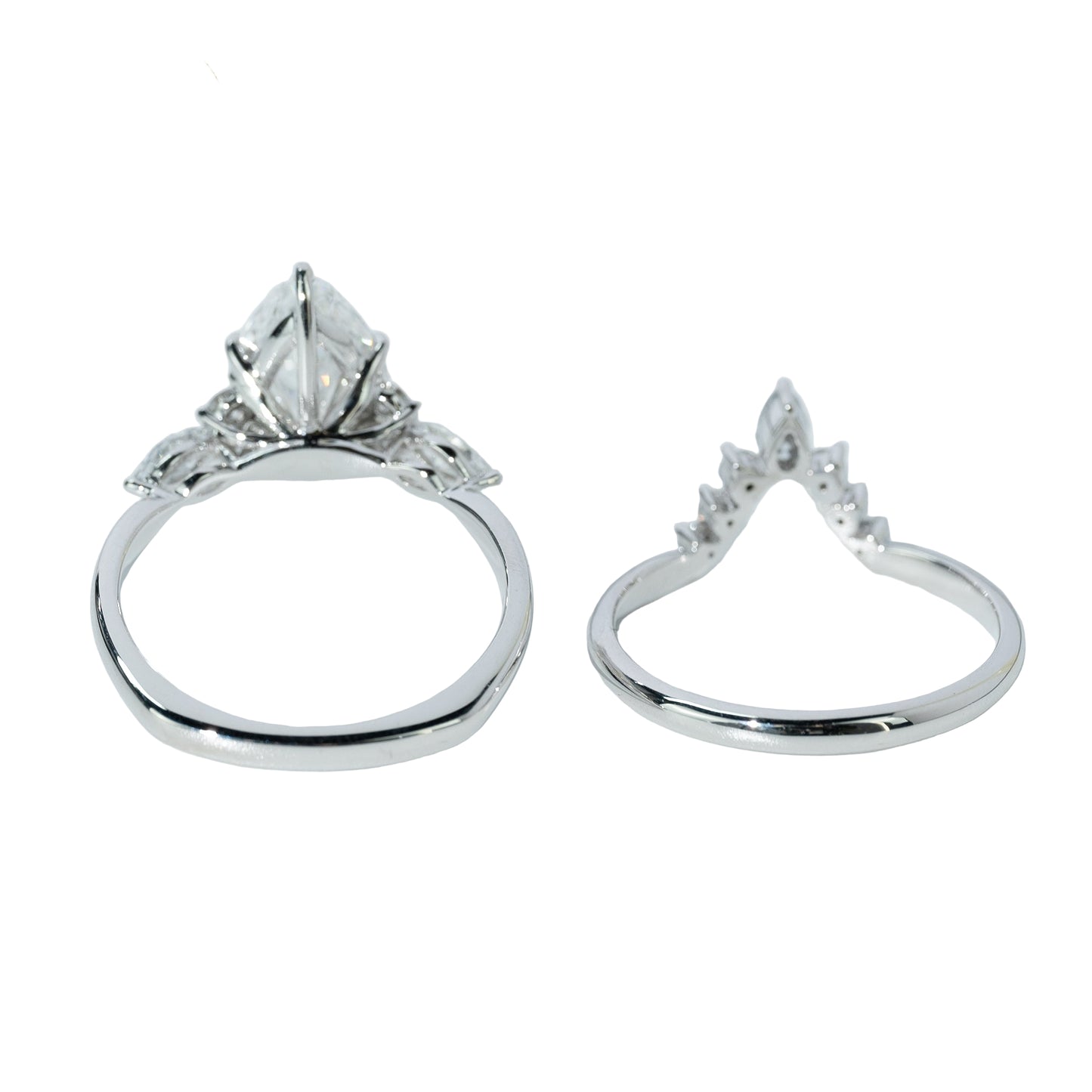 Marquise cut diamond engagement ring