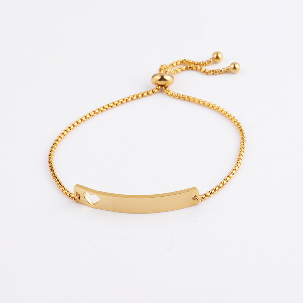 Gold-plated heart bracelet