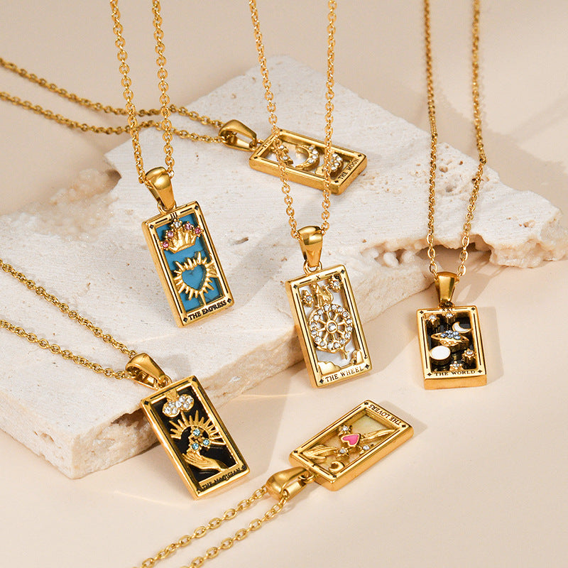 Tarot card necklaces