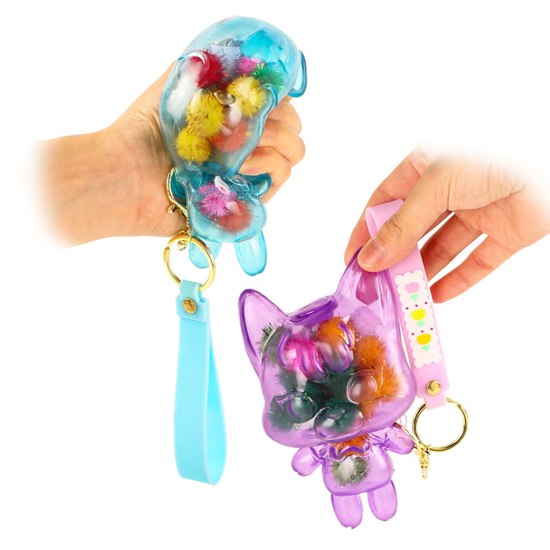 Squishy cat keychain