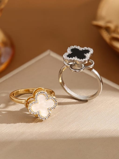 chrome flower rings