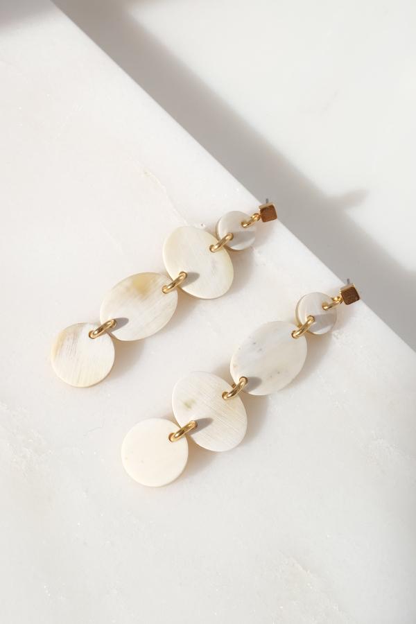 Horn Dangle Post Earrings