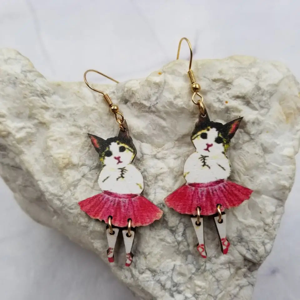 Ballet Cat earrings