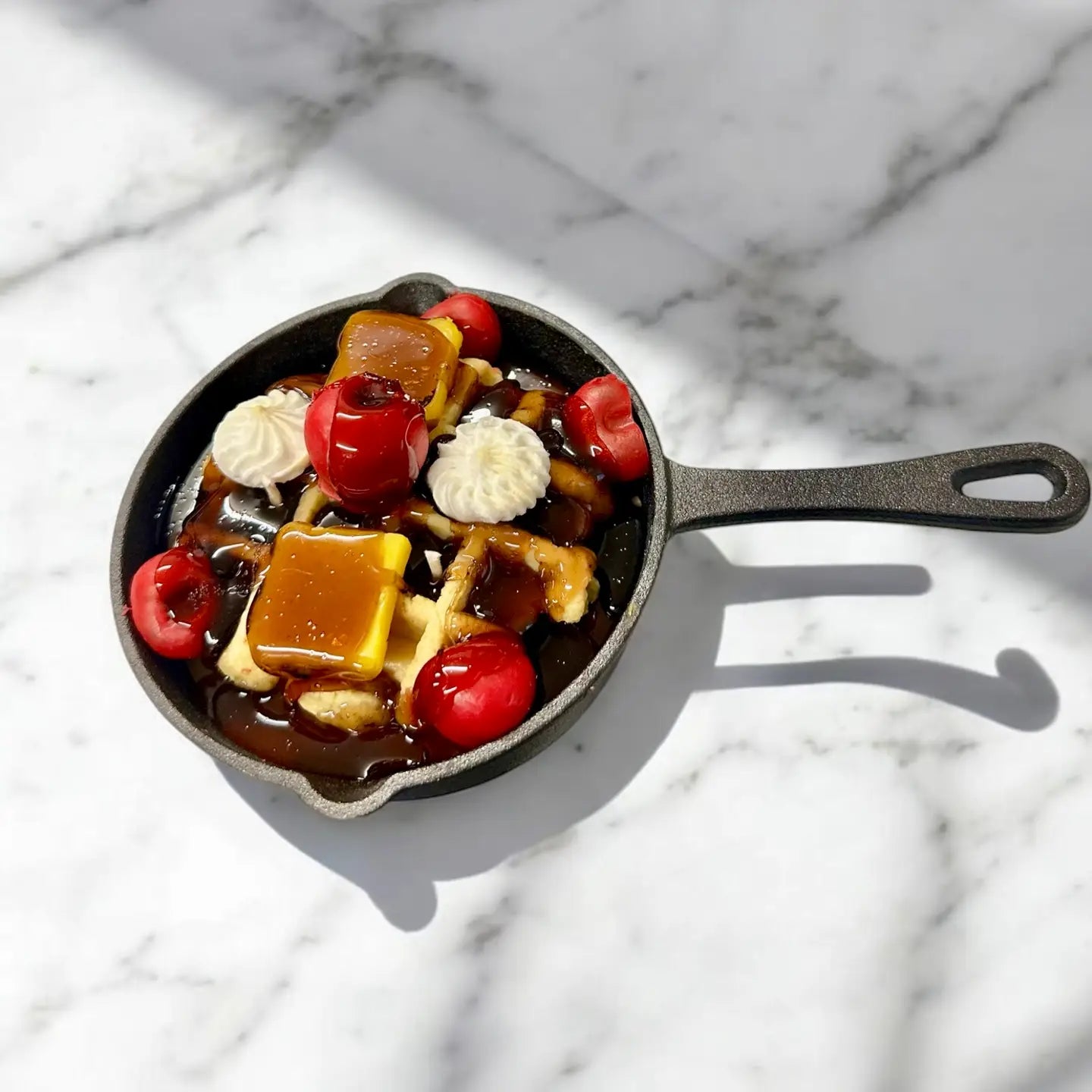 Waffle candle