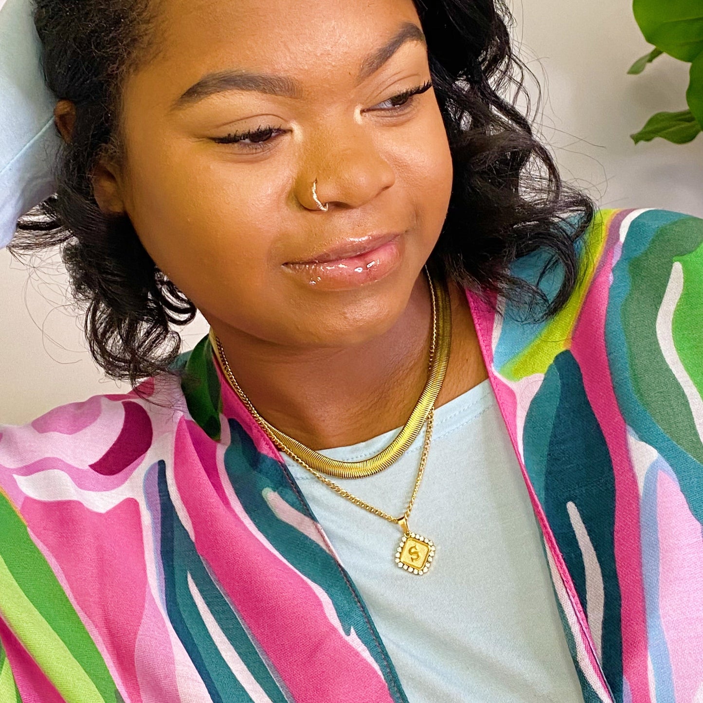 Aztec Delight Initial Necklace