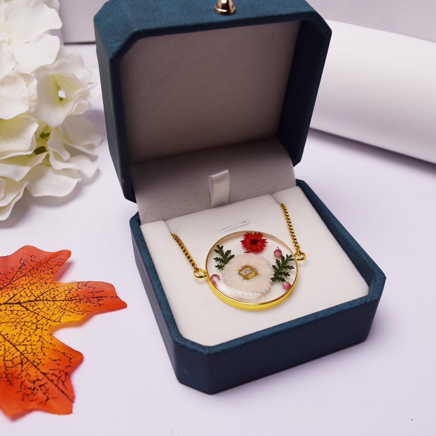 Hefestus Flower Bracelets for Women,Real Pressed Flower Bracelet,Unique Handmade Design,Cute Bracelet,Thoughtful Gift for Christmas,Valentine's,Mother's Day