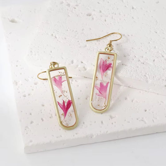 Resin flower earrings