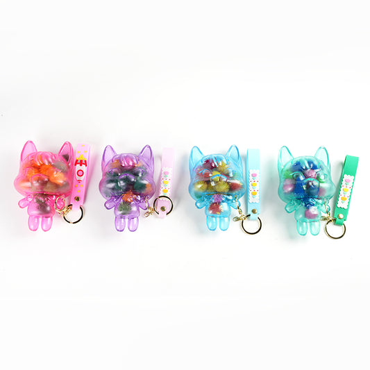 Squishy cat keychain