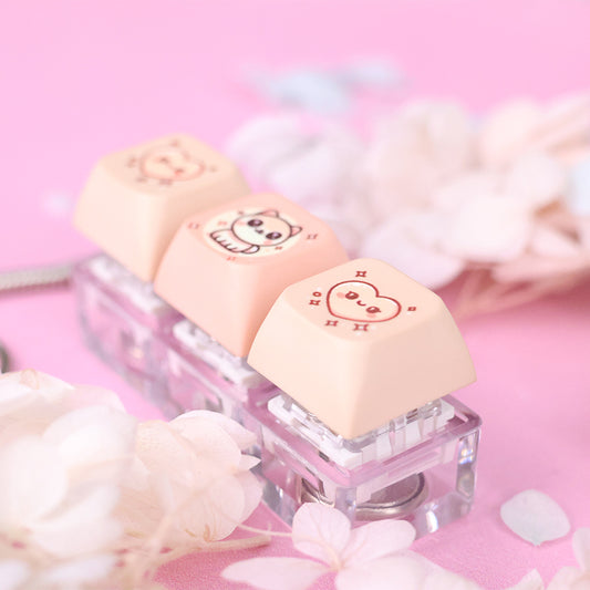 pink keyboard keychain