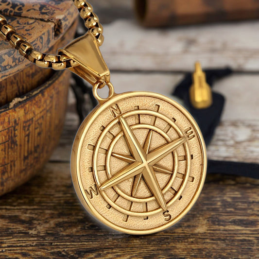 Compass pendant necklaces