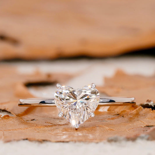 Heart cut engagement ring