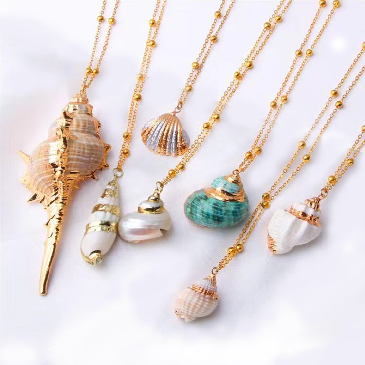 Seashell necklaces