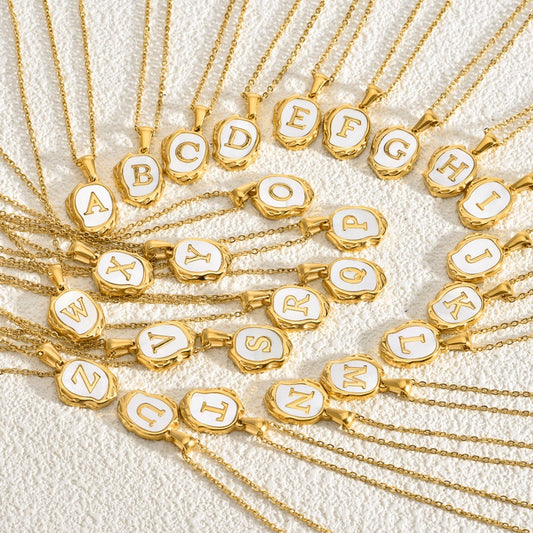 Alphabetic pendant necklaces