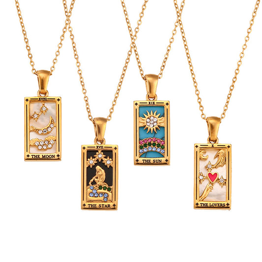 Tarot card necklaces